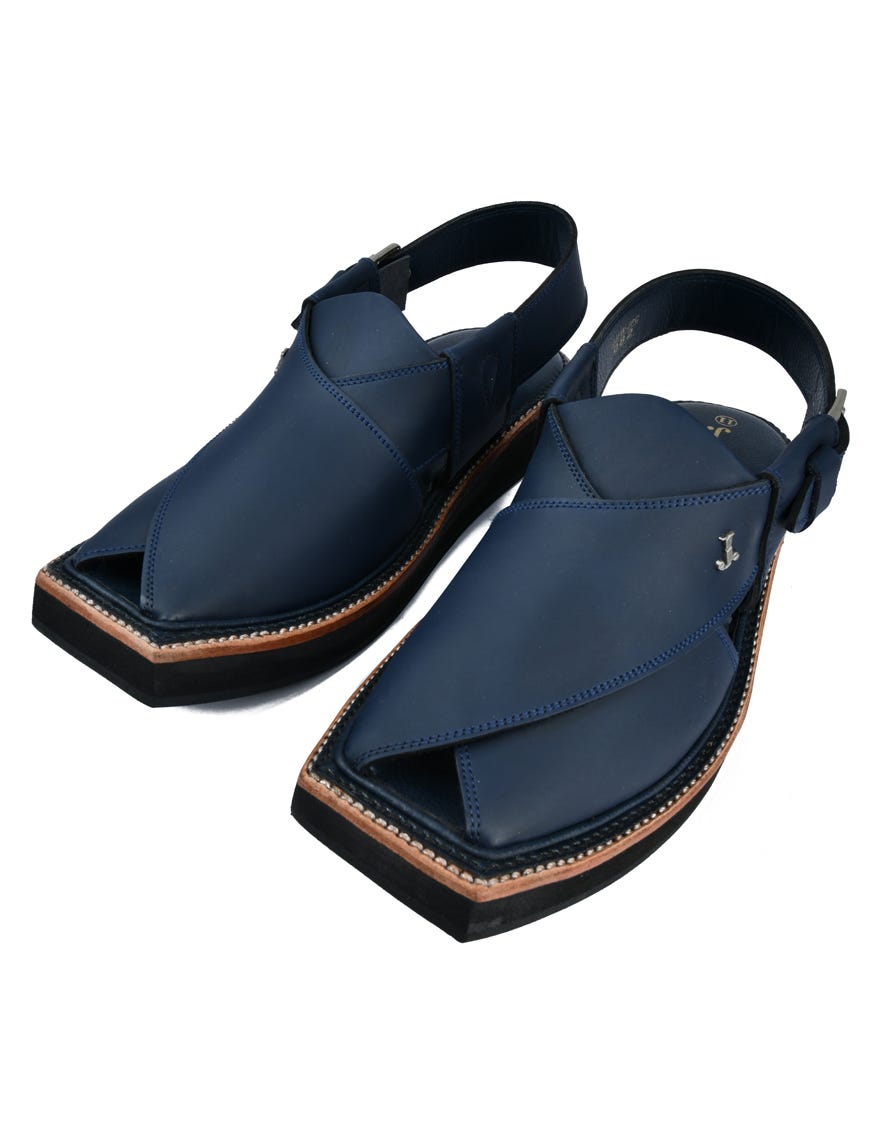 BLUE TRENDY PESHAWARI SANDALS