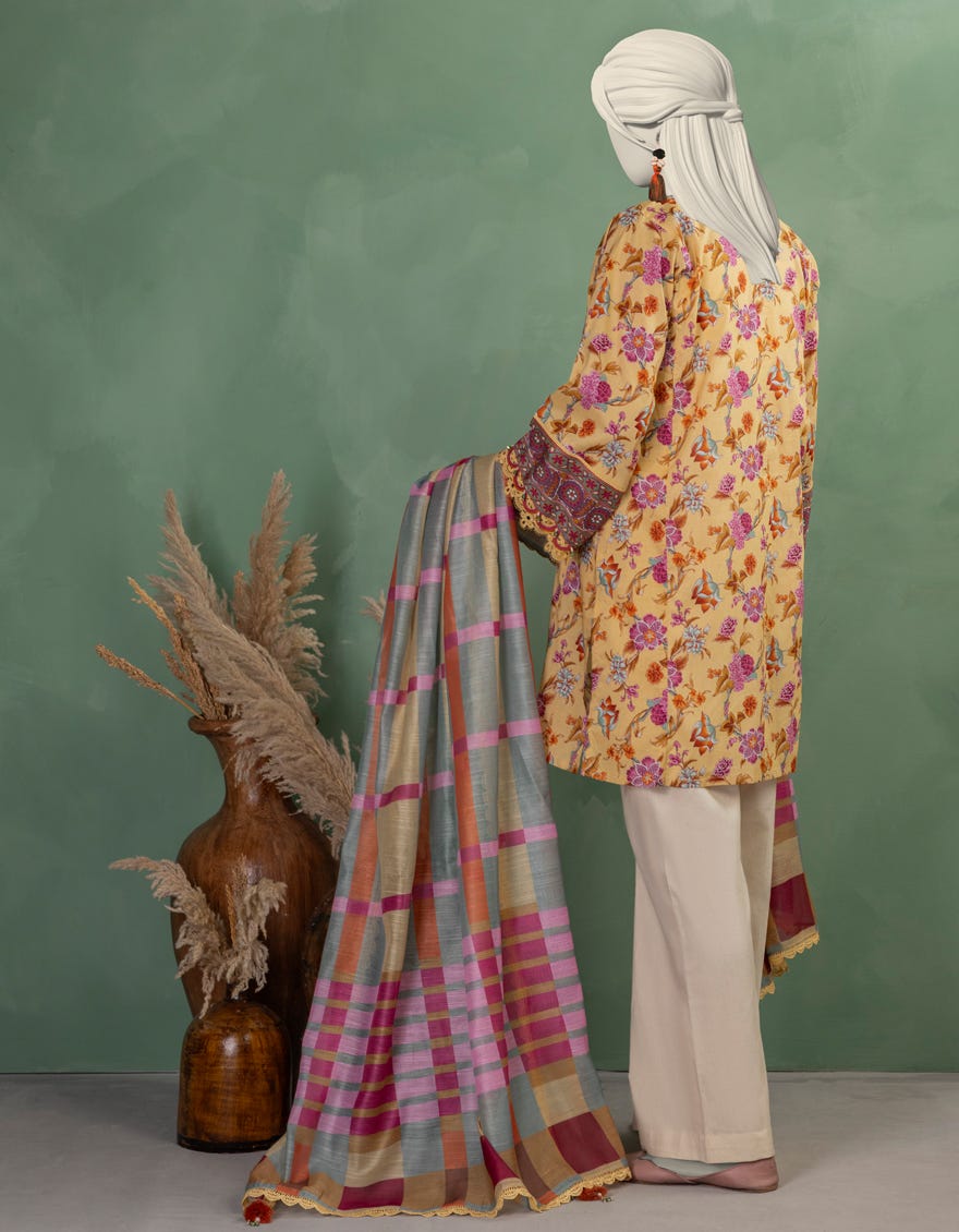 MULTICOLOR LAWN PRINTED UNSTITCHED 2PC