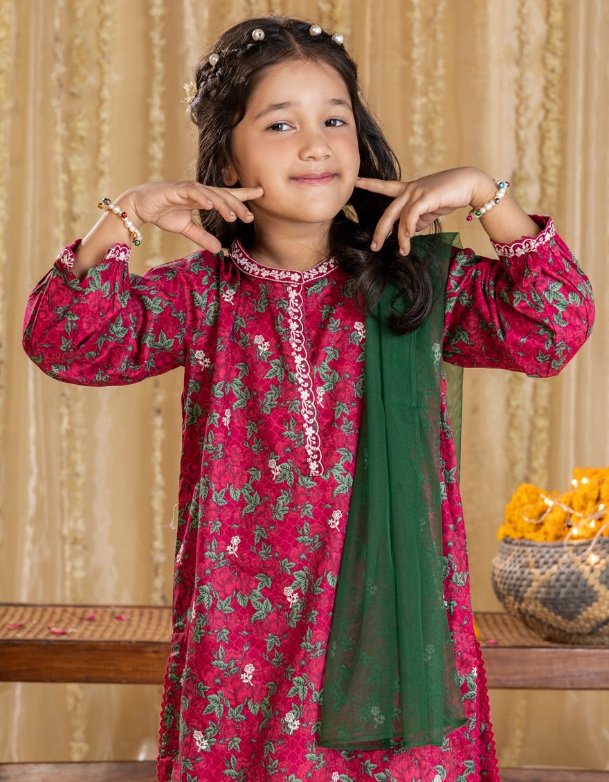 PINK LAWN EMBROIDERED 3PC | JGK-S-JGP-25-1536