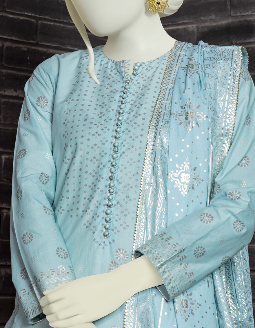 FEROZI CAMBRIC UNSTITCHED 3PC | JJLS-W-JW-22-1768