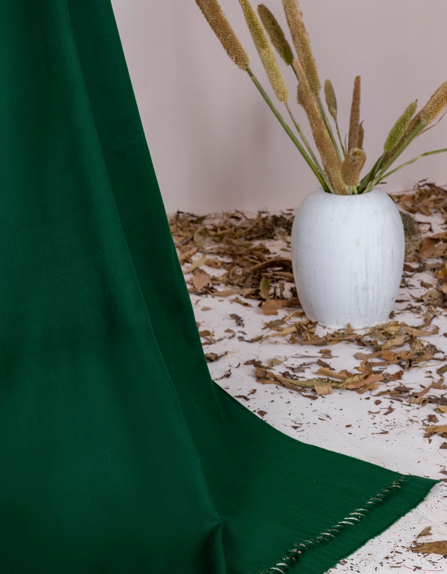 GREEN PLAIN SHAWL | JSH-SHW-22-065