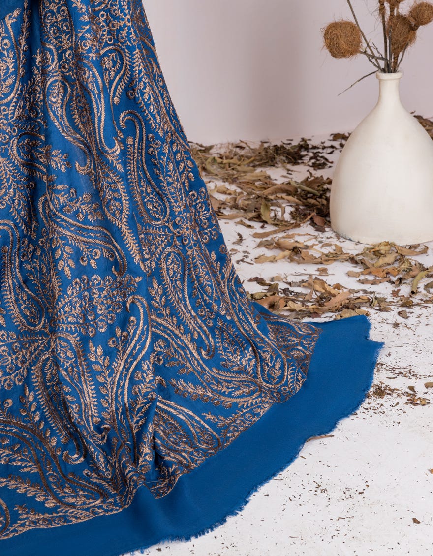 ROYAL BLUE SHAWL | JSH-SHW-22-072