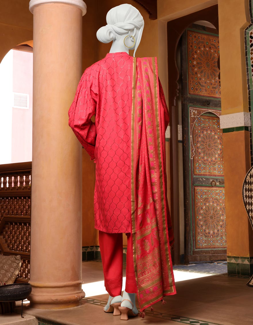 CORAL PINK MARINA UNSTITCHED 3PC | JJLS-W-JWU-22-1823