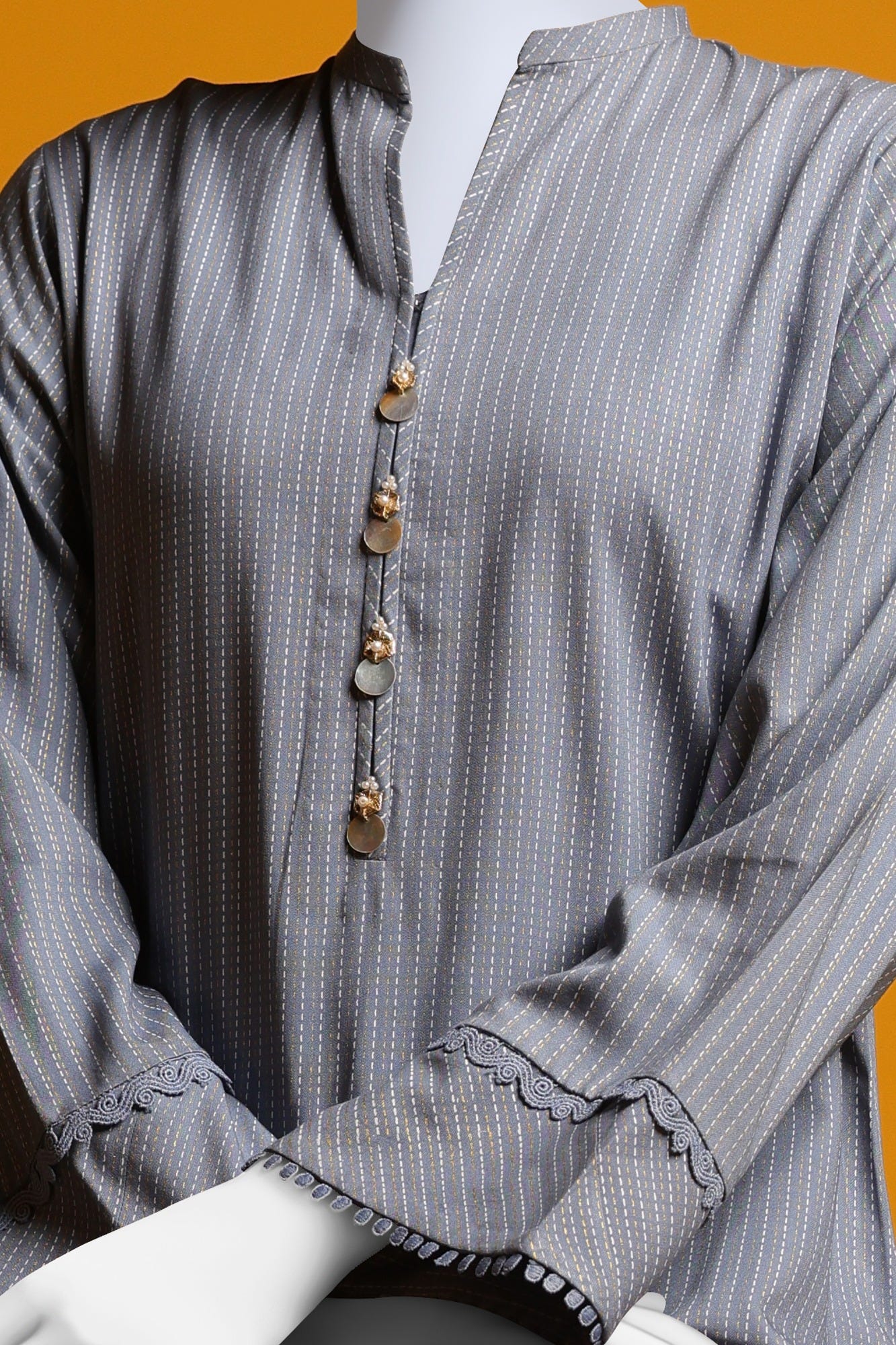 GREYISH BLUE VISCOSE 2PC STITCHED | CCW-2PS-ST-S-22-2053