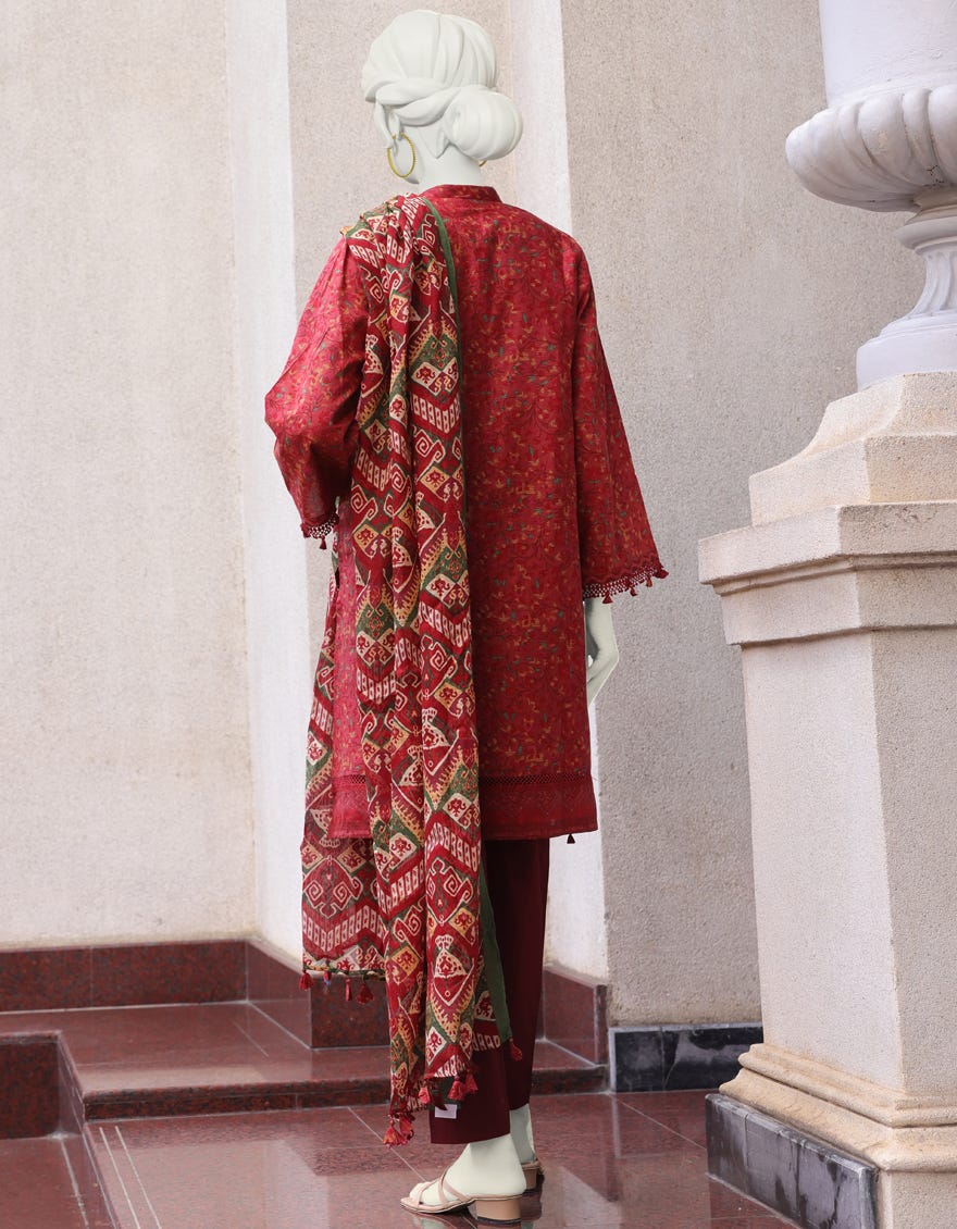 MAROON CAMBRIC 2PC UNSTITCHED | JJLS-W-JW2-22-7039 FB