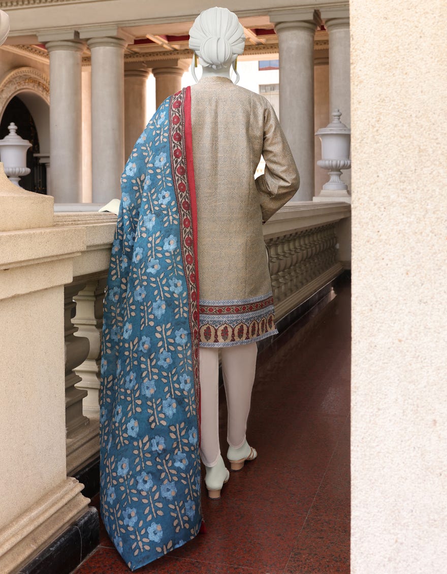 GREY-BLUE CAMBRIC 2PC UNSTITCHED | JJLS-W-JW2-22-7042 FB