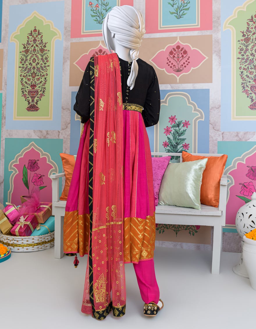 Multicolor Silk Teens 3 Piece Stitched | Jgk-S-Jjts-23-057