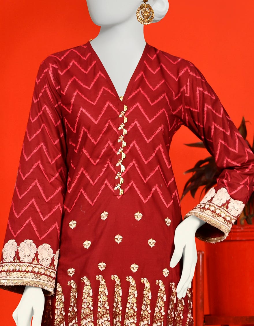 Red Lawn Women's Kurti | Jjlk-S-Jpwk-23-970