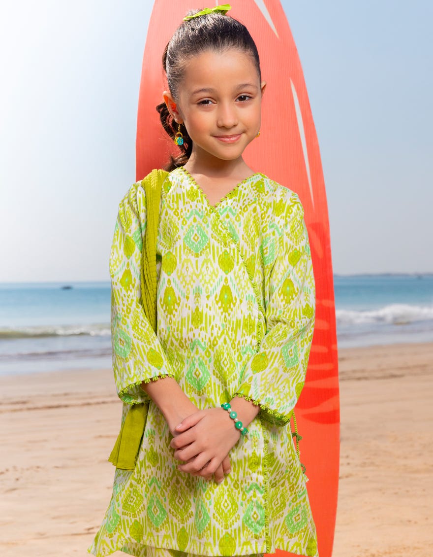 GREEN LAWN PRINTED 3PC | JGK-S-JGP-25-1503