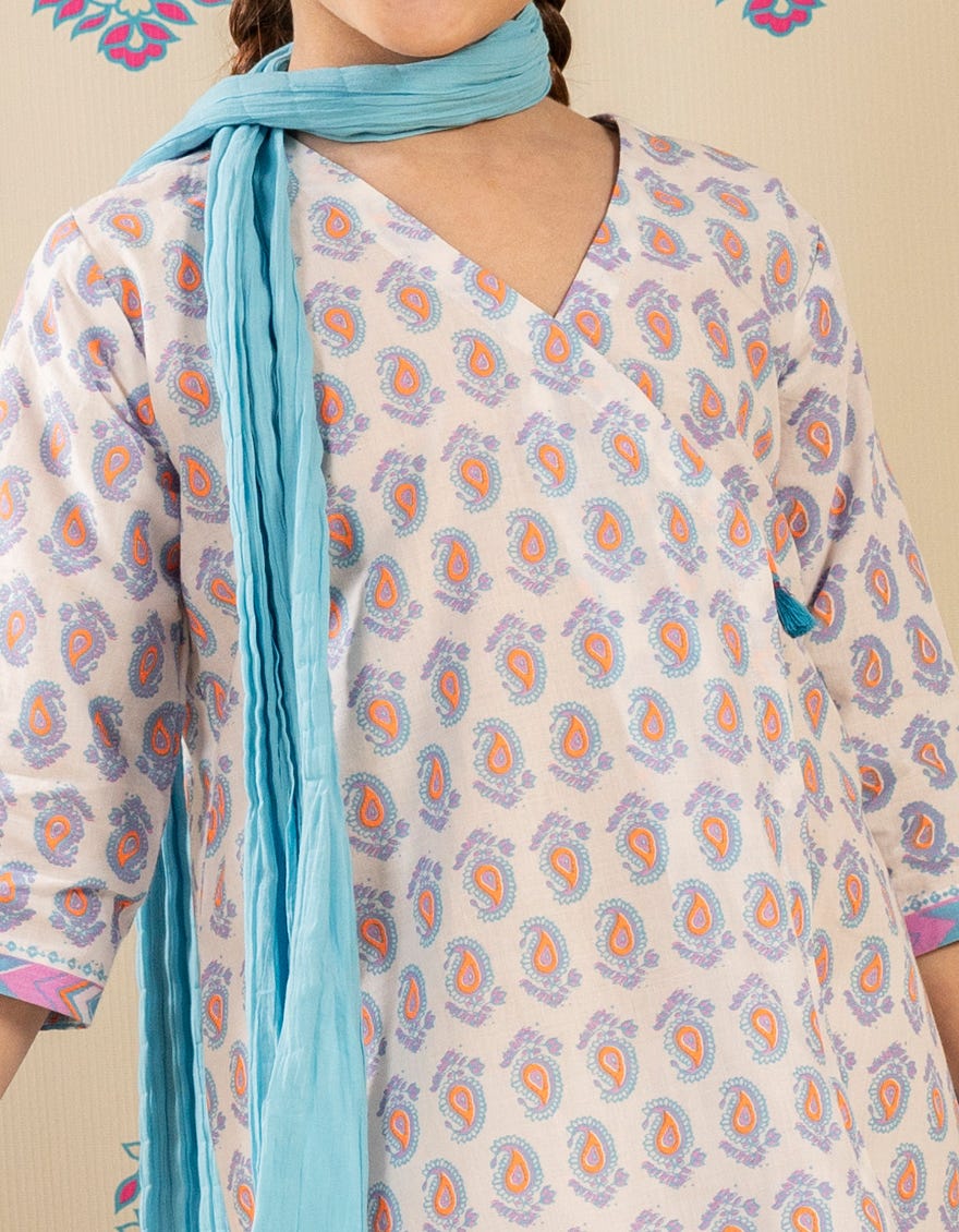 BLUE LAWN PRINTED 3PC | JGK-S-JGP-25-1515