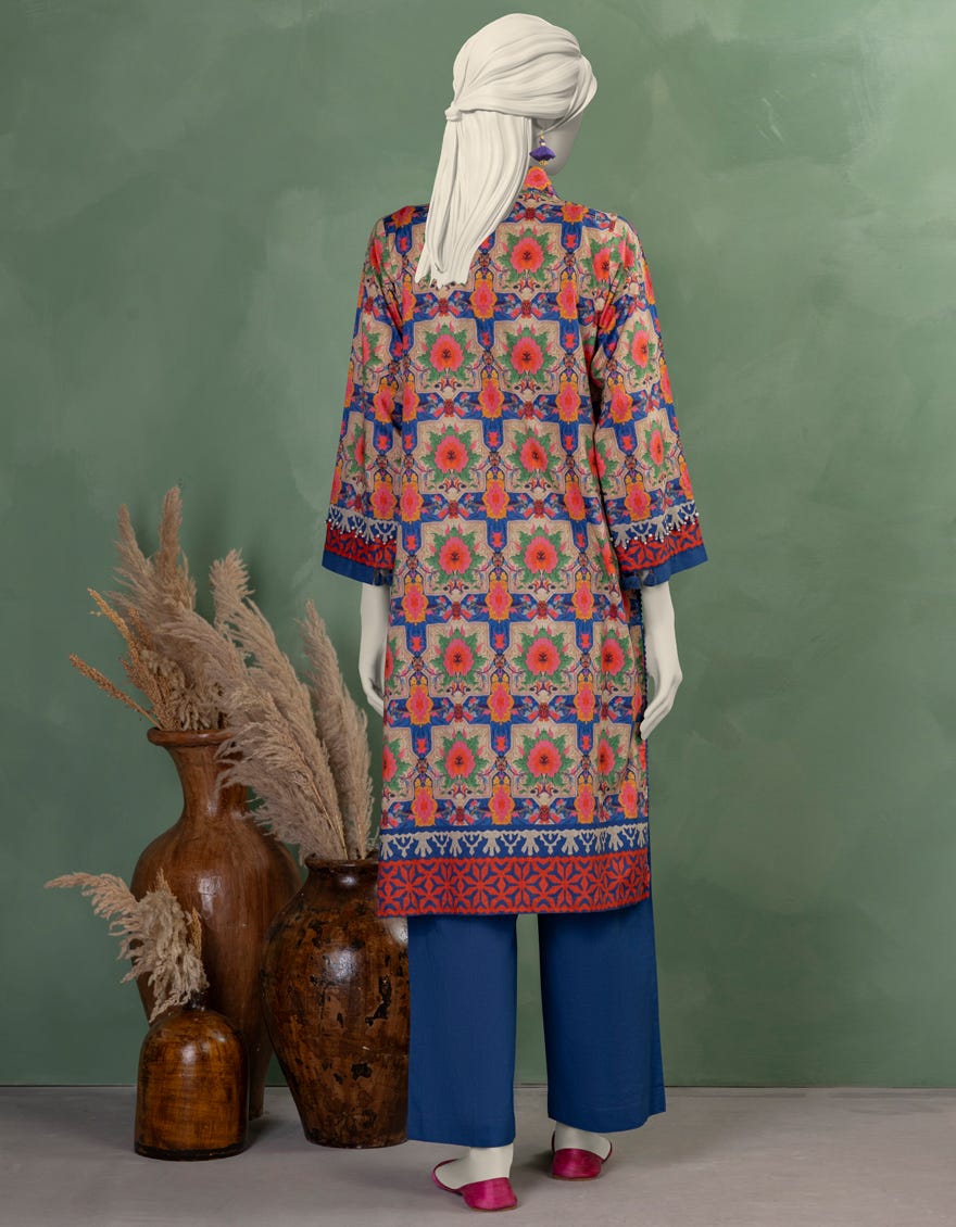 MULTICOLOR LAWN PRINTED UNSTITCHED 2PC