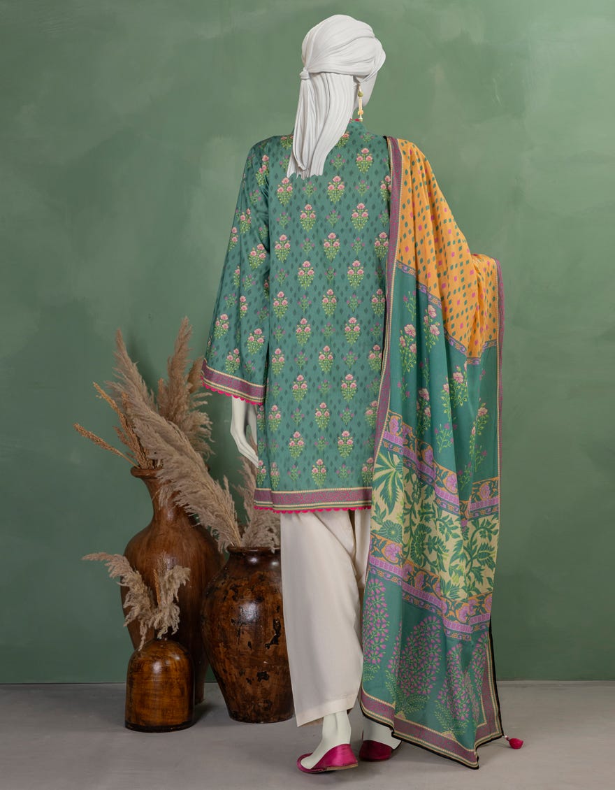 MULTICOLOR LAWN PRINTED UNSTITCHED 2PC