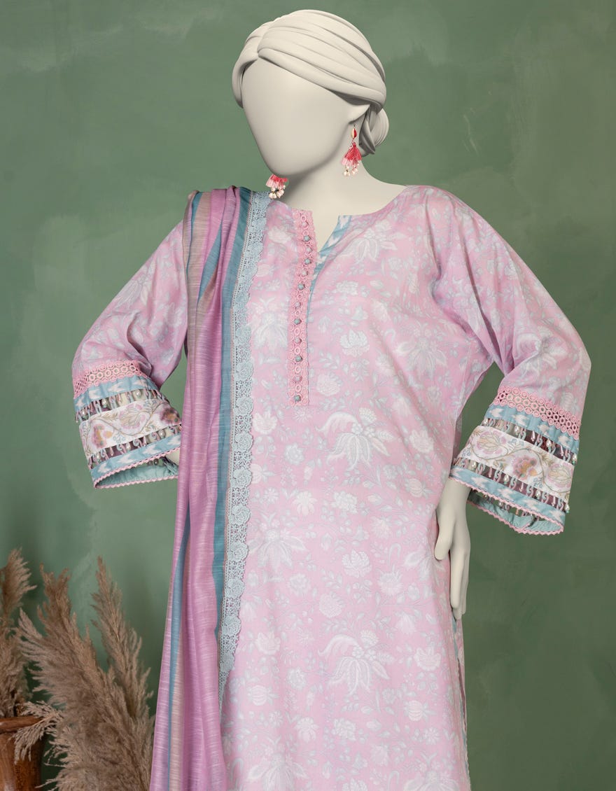 MULTICOLOR LAWN PRINTED UNSTITCHED 2PC