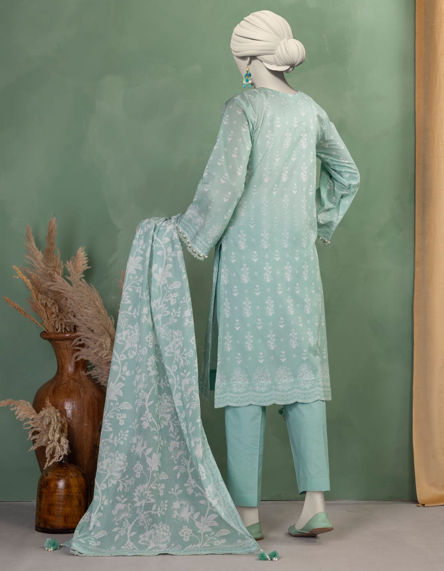GREEN LAWN PRINTED UNSTITCHED 3PC