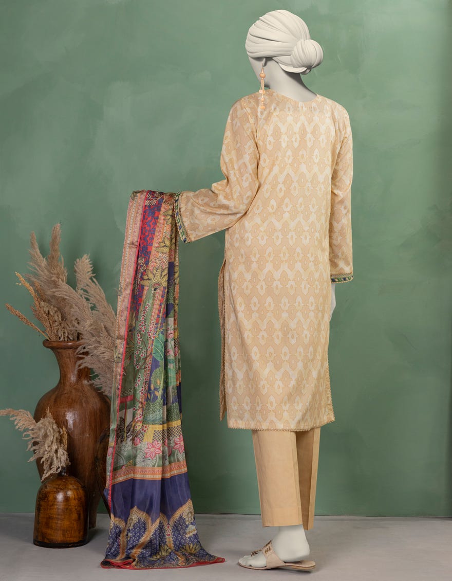 MULTICOLOR LAWN EMBROIDERED UNSTITCHED 3PC