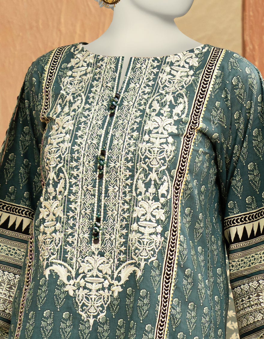 GREEN LAWN EMBROIDERED UNSTITCHED 3PC