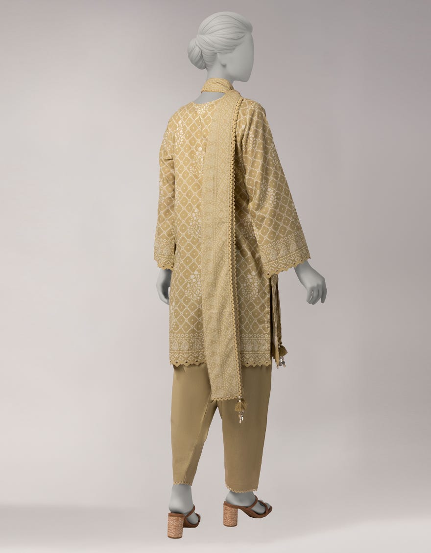 MULTICOLOR LAWN PRINTED WOMEN UNSTITCHED 3PC