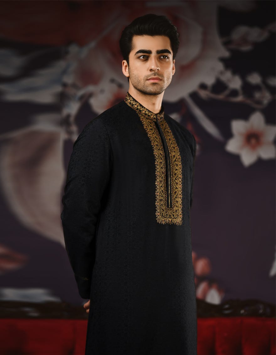 black-jamawar-special-kurta-jjk-sp-32554
