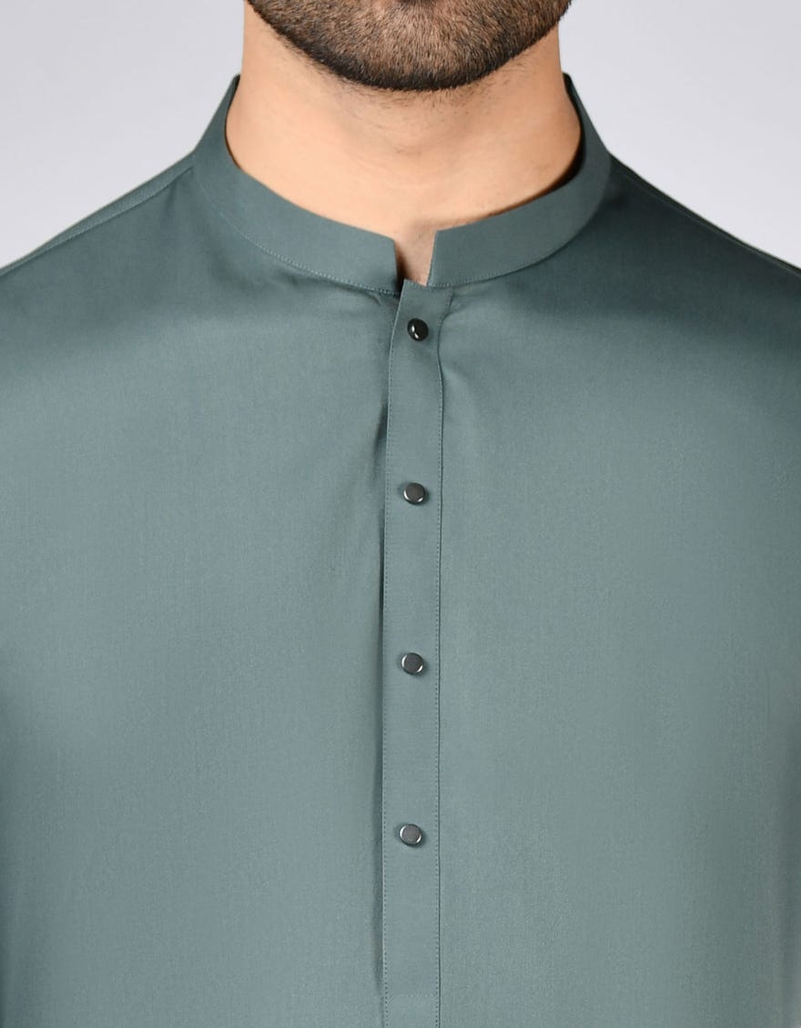 MINT GREEN BLENDED KAMEEZ SHALWAR | JJKS-W-33107