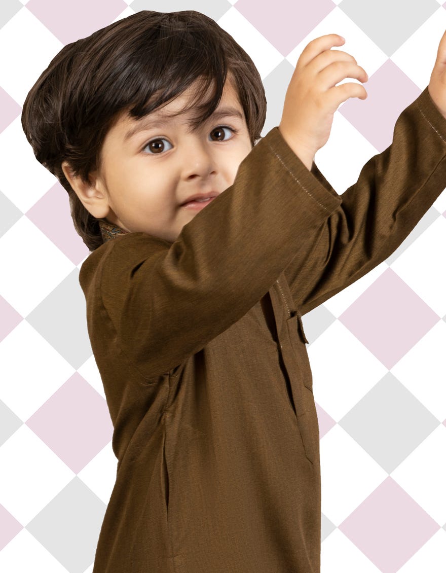 MEHNDI GREEN BLENDED KAMEEZ SHALWAR | JJIKS-A-35820