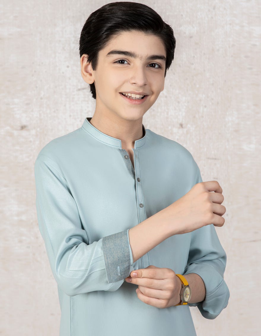 SEA GREEN BLENDED KAMEEZ SHALWAR | JCKS-A-35852