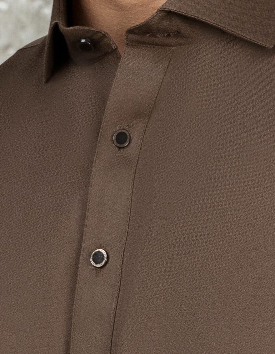 DARK BROWN COTTON KAMEEZ SHALWAR | JTKS-S-35877