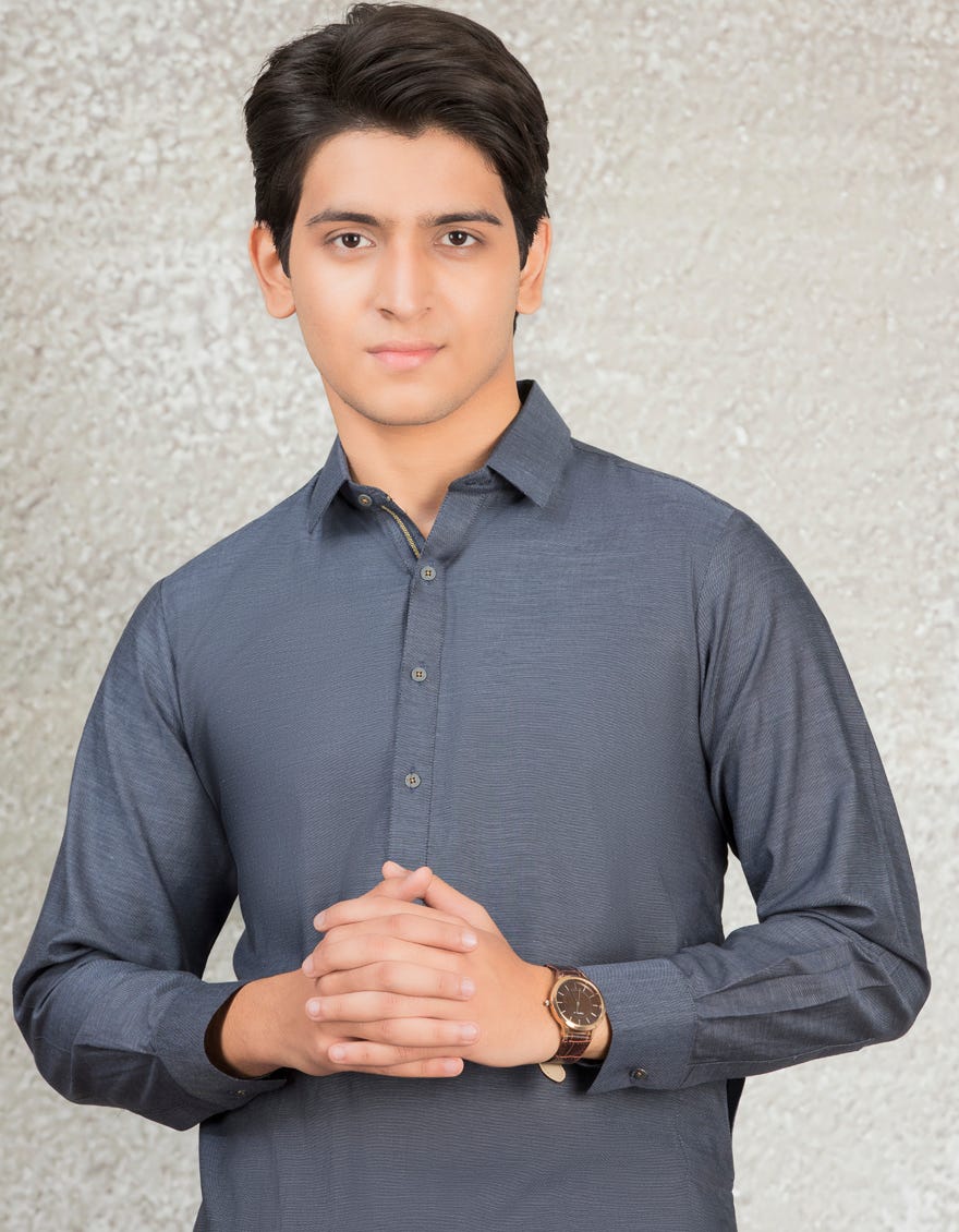 BLUE COTTON KURTA PAJAMA | JTKP-S-35885