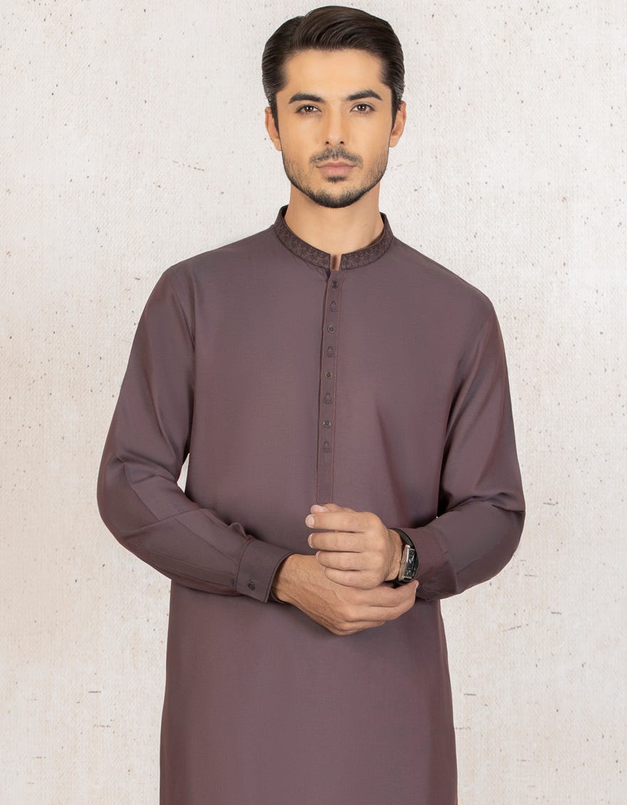 PLUM BLENDED KAMEEZ SHALWAR | JJKS-A-36766