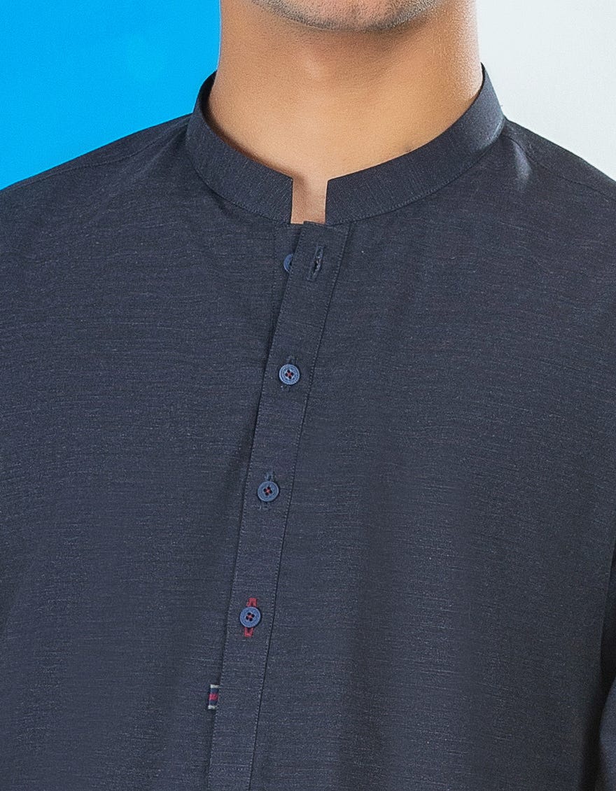 DARK GREY COTTON KURTA PAJAMA | JTKP-W-38404