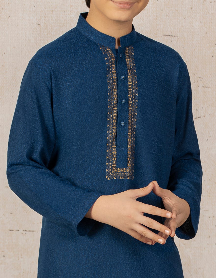 ROYAL BLUE BLENDED KURTA | JCK-A-38425