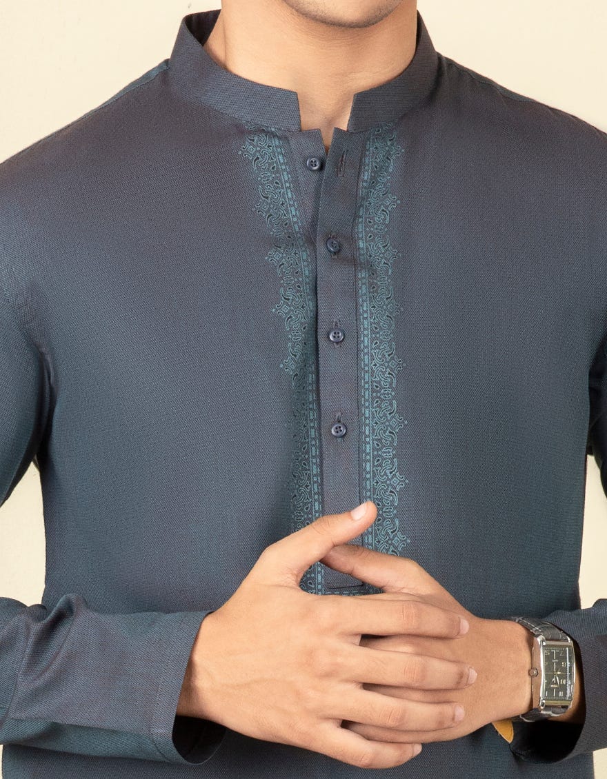 TWO TONE GREEN BLENDED KURTA | JTK-A-38596