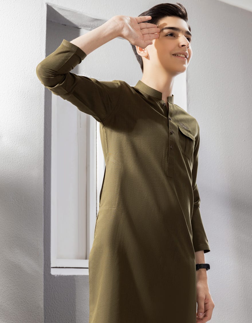 mehndi-green-polyester-kurta-pajama-jckp-a-38666