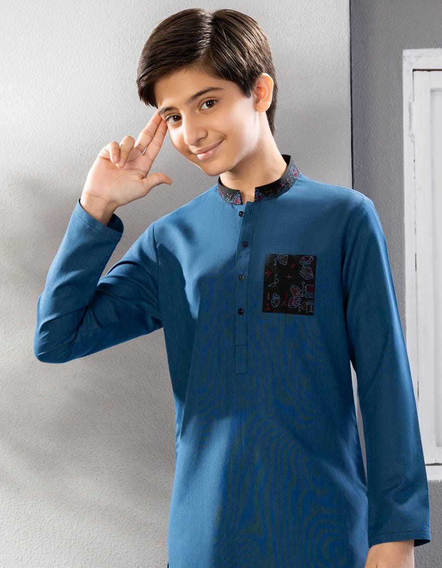 blue-polyester-kurta-pajama-jckp-a-38683