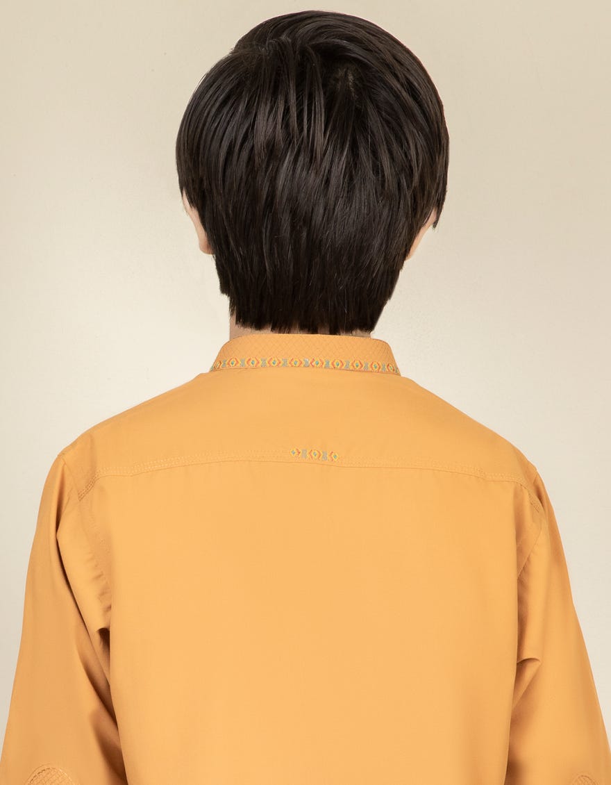 RUSTIC ORANGE BLENDED KAMEEZ SHALWAR | JCKS-S-39286