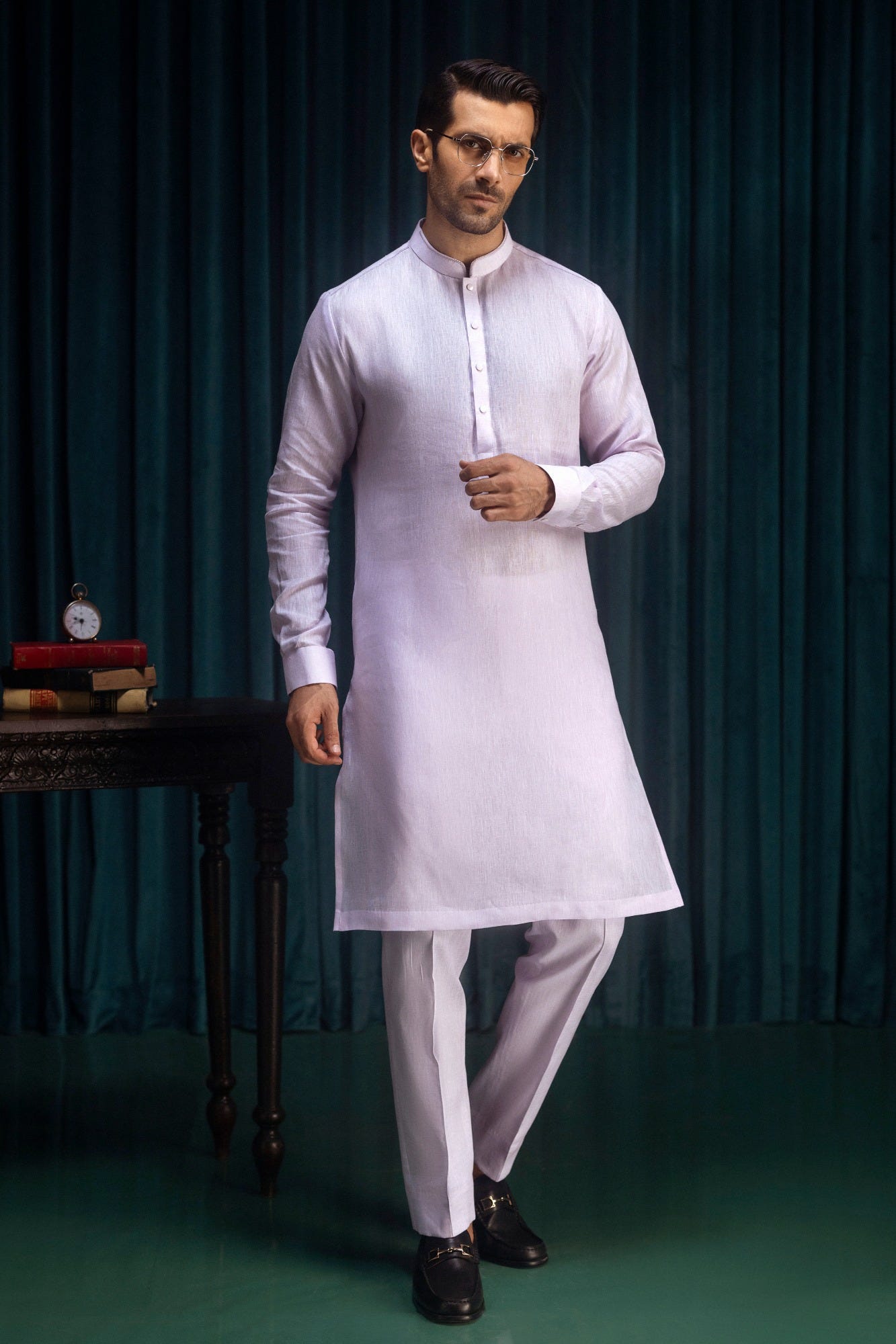 MADONA - LILAC LINEN KURTA TROUSER