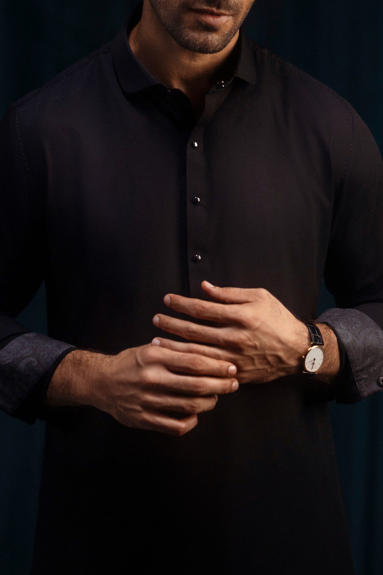 MANILA - BLACK BLENDED KAMEEZ SHALWAR