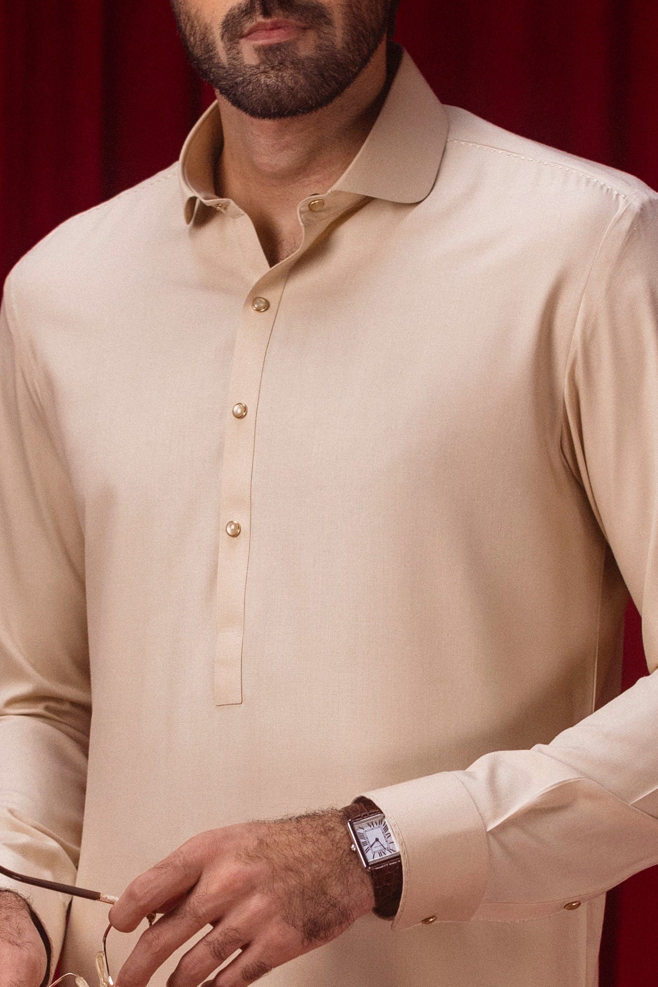 SANTA MARIA - BEIGE BLENDED EXCLUSIVE KAMEEZ SHALWAR