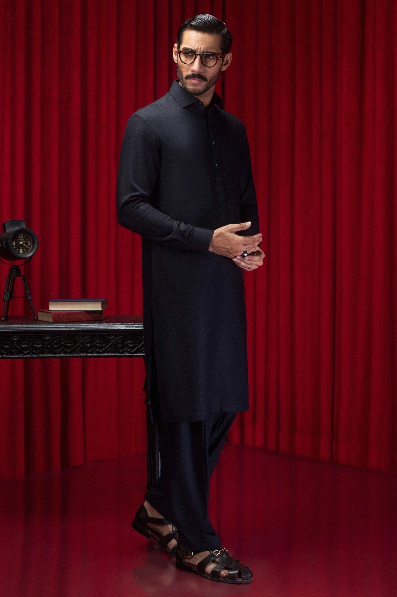 HEREFORD - NAVY BLENDED KAMEEZ SHALWAR