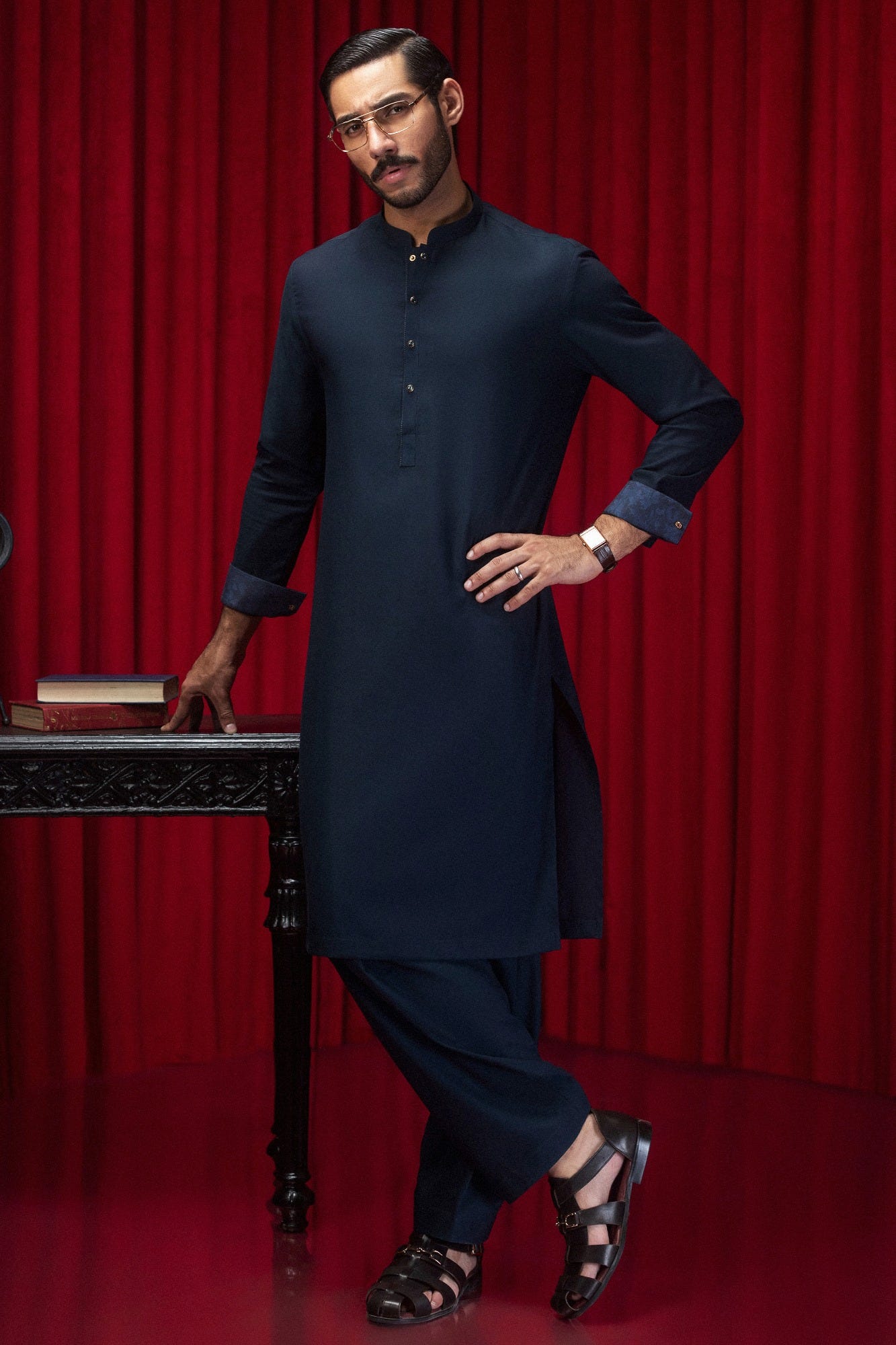 CALVIA - TEAL COTTON EXCLUSIVE KAMEEZ SHALWAR