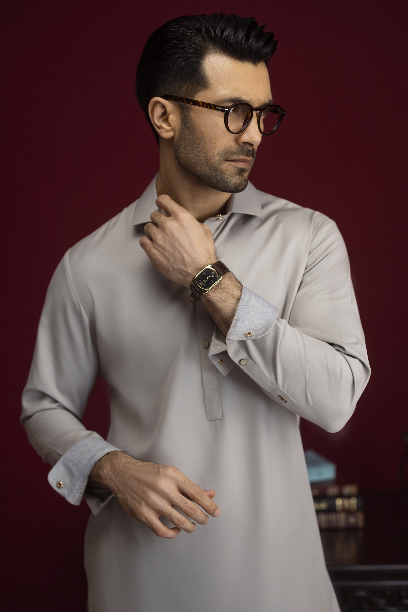 ESPO - LIME STONE BLENDED EXCLUSIVE KAMEEZ SHALWAR