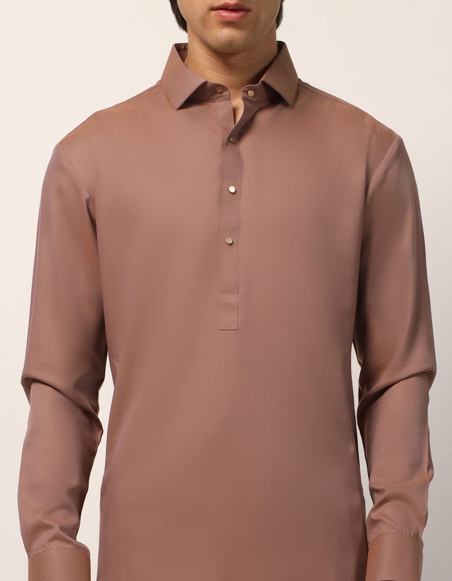 TEA PINK PLAIN KAMEEZ SHALWAR