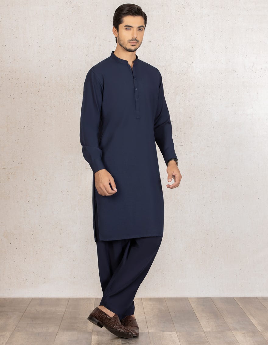 BLUE BLENDED KAMEEZ SHALWAR | JJKS-W-40152