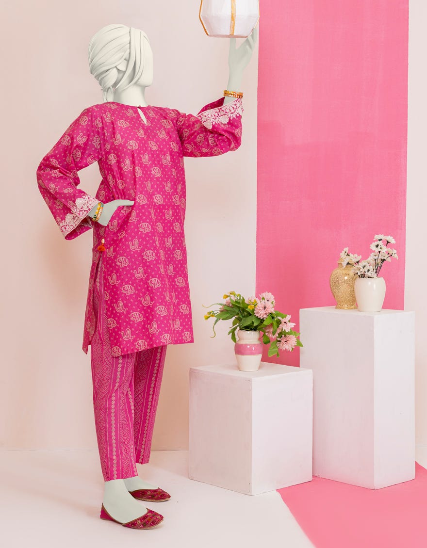 Pink Cambric Teens 2 Piece Stitched | Jgk-S-Ygtl-405-24