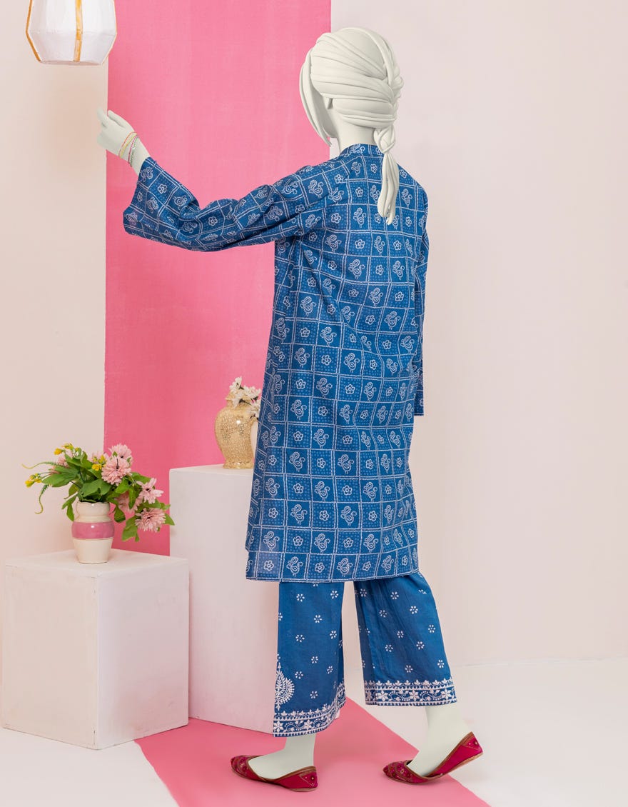 Blue Cambric Teens 2 Piece Stitched | Jgk-S-Ygtl-407-24