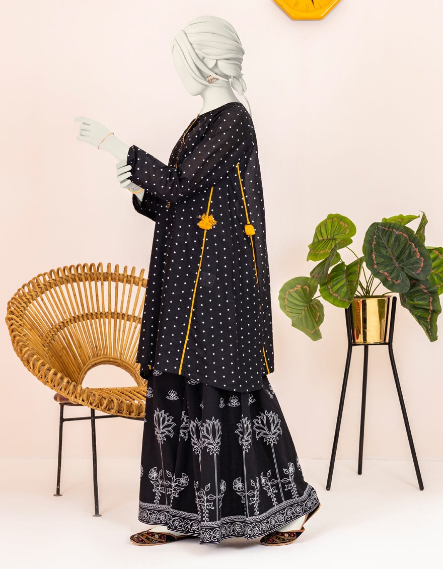 Black Lawn Teens 2 Piece Stitched | Jgk-S-Ygtl-409-24