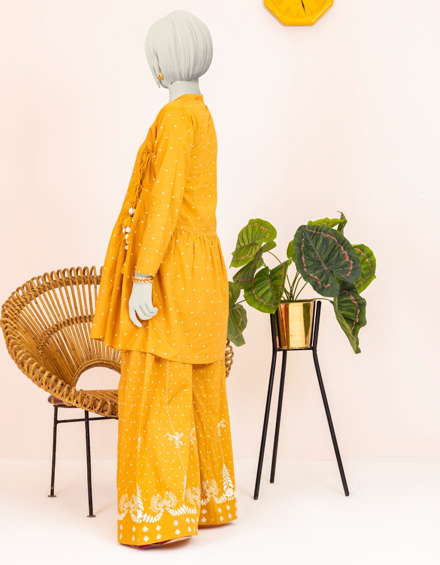 Yellow Lawn Teens 2 Piece Stitched | Jgk-S-Ygtl-410-24