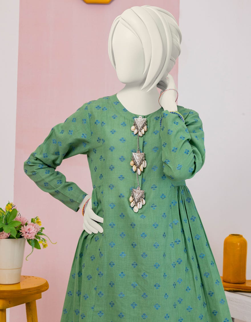Green Jacquard Teens 2 Piece Stitched | Jgk-S-Ygtl-415-24