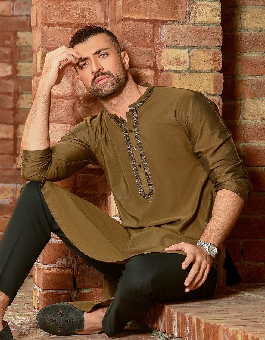 MATCHA GREEN BLENDED SPECIAL KURTA | JJK-SP-42315