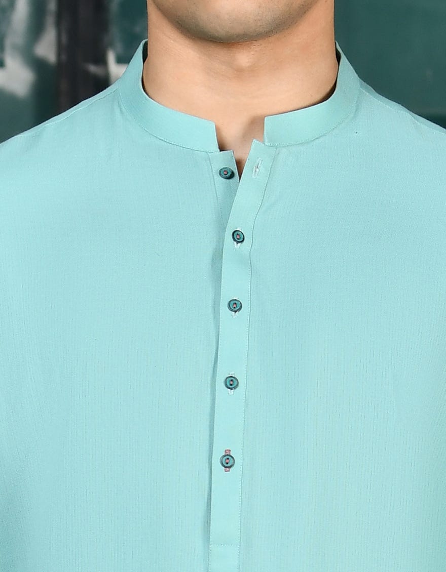 Light Green Cotton Teen Boy's Kurta | Jtk-S-46251