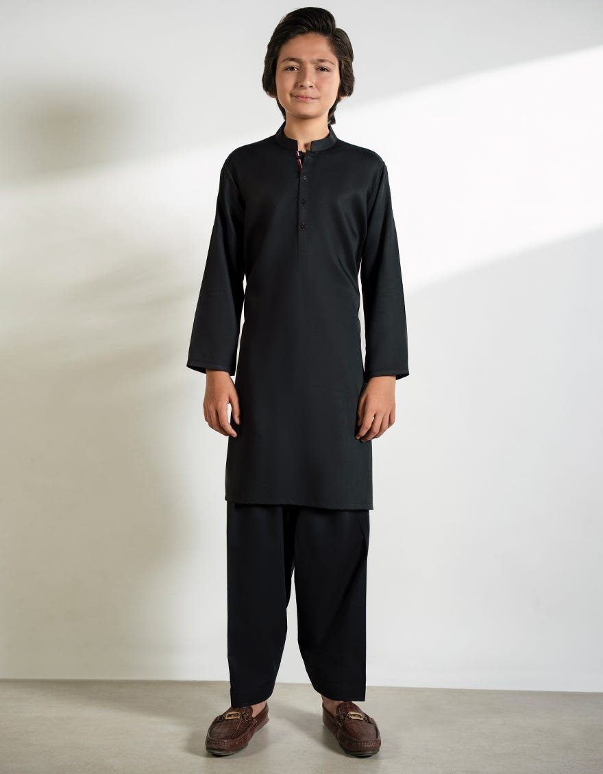 black-blended-kurta-trousers-jckpa46780
